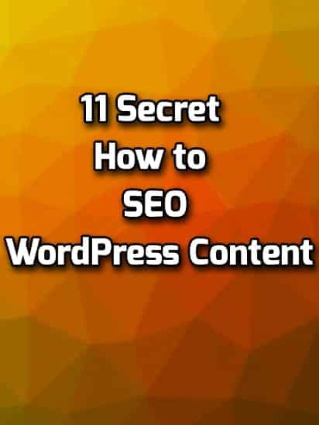 11 Secret How to SEO WordPress Content