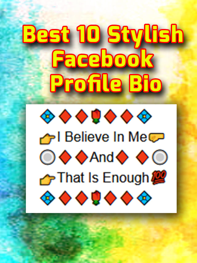 Stylish Facebook Profile Bio