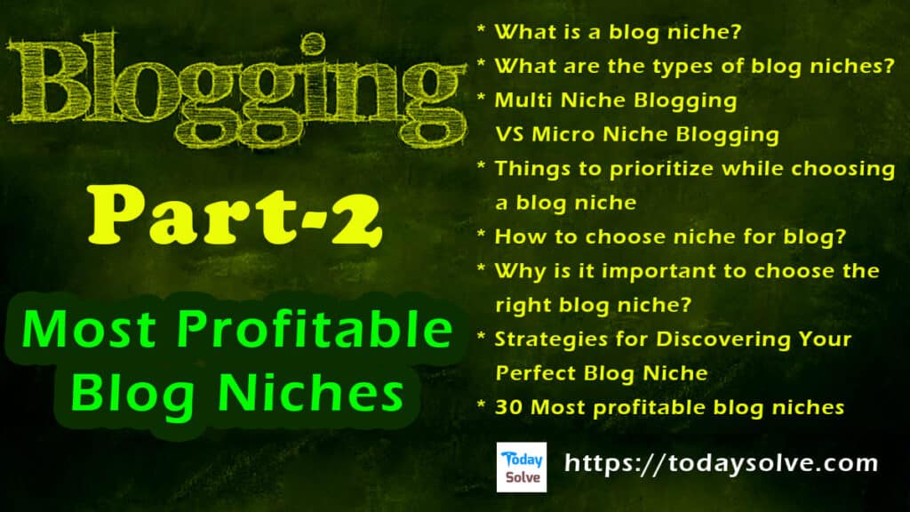 Most profitable blog niches